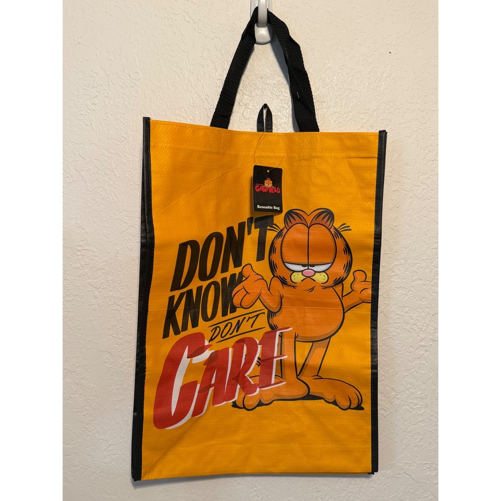 Garfield Nickelodeon Reusable Tote Bag Dont Know Dont Care Grocery Shopper